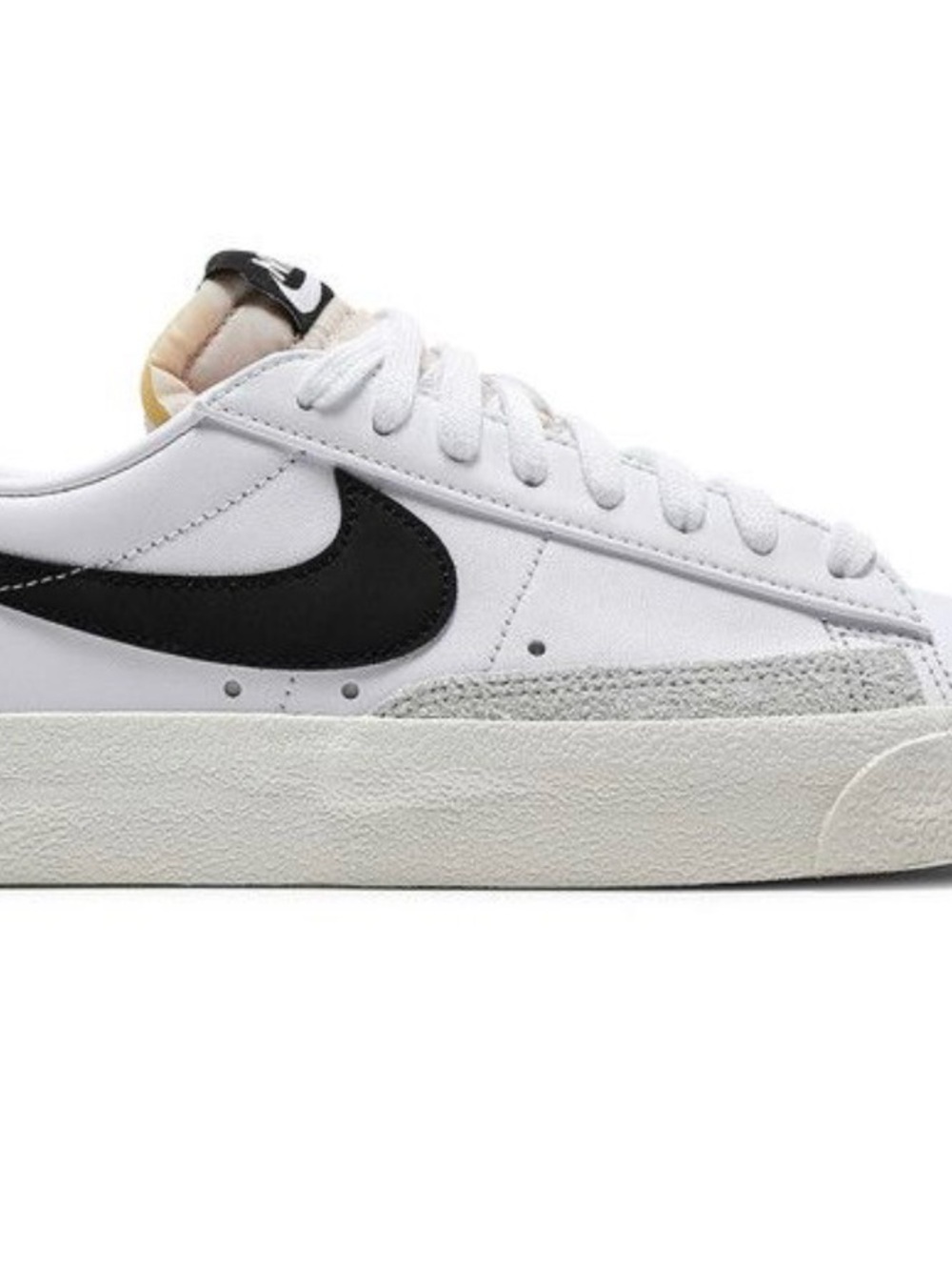 Nike Low Blazer 77 White Sneakers with Black Swoosh